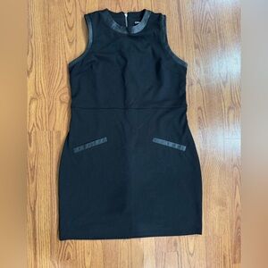 Express Black Sleeveless Ponte Knit Dress